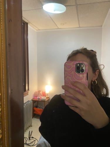 Customer photo review of Allie Hoop Clip On Earrings in Gold