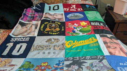 T-shirt quilt featuring alabama university by Kathleen from FL