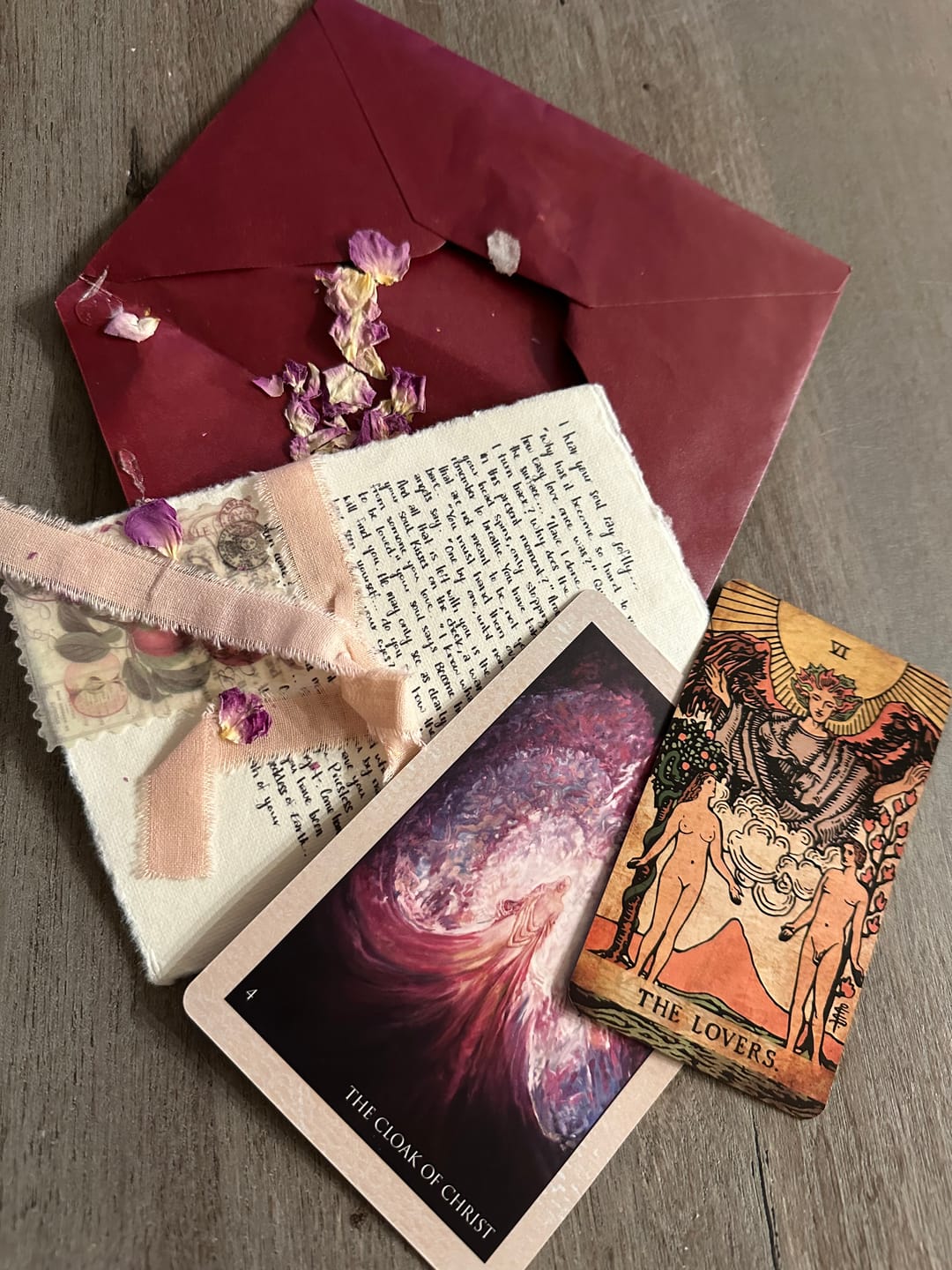 Customer photo review of Persephone's Sacred Secrets ~ Two Card Pull & Angel Message | via Mailed Letter