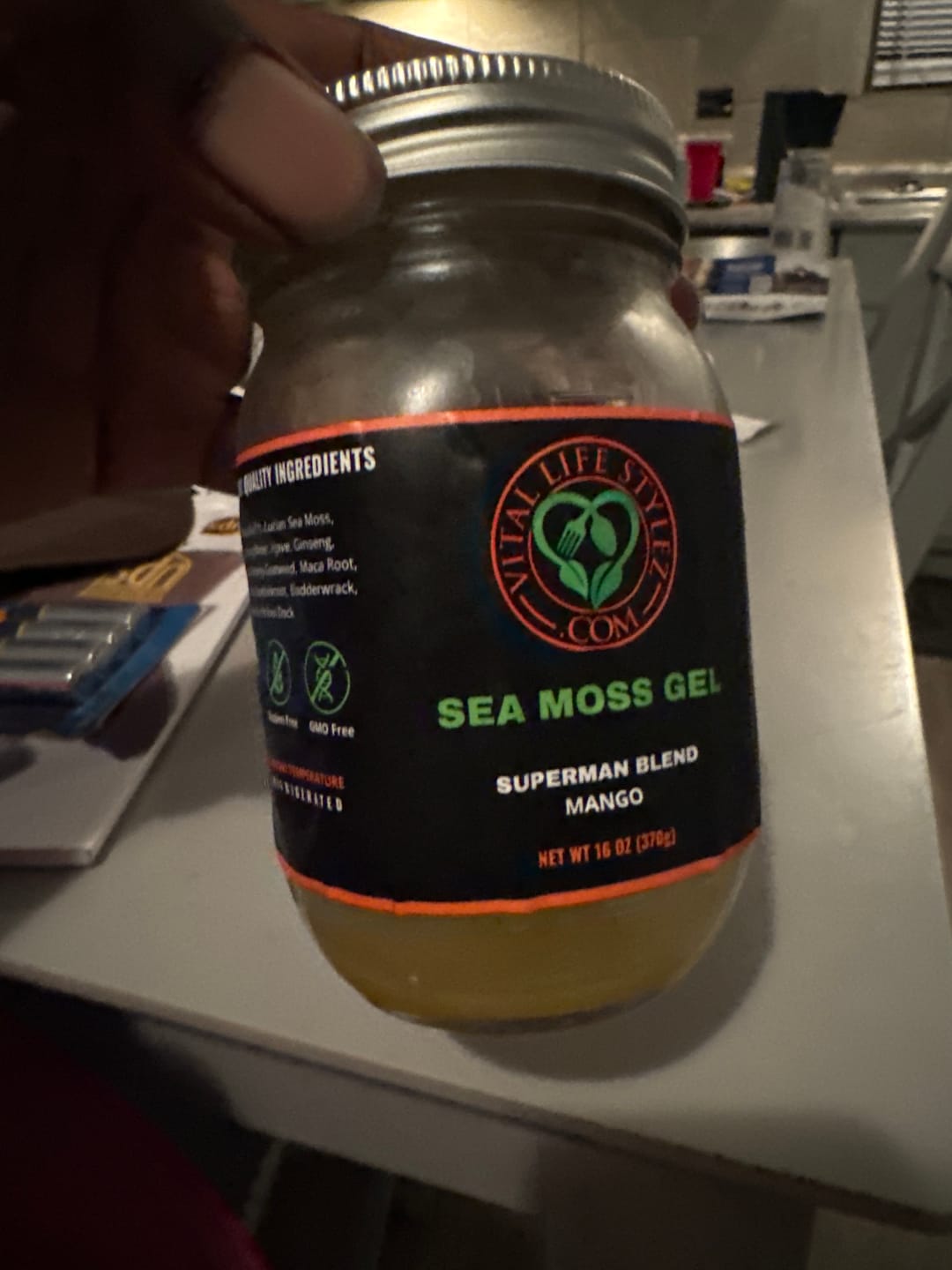 Customer photo review of SUPERMAN BLEND (Sea Moss/Ginseng/Tongkat Ali/Horny goatweed/Maca root/Lion's mane/Burdock root/Bladderwrack/Ashwagandha/Yellow doc)💪🏿🍆