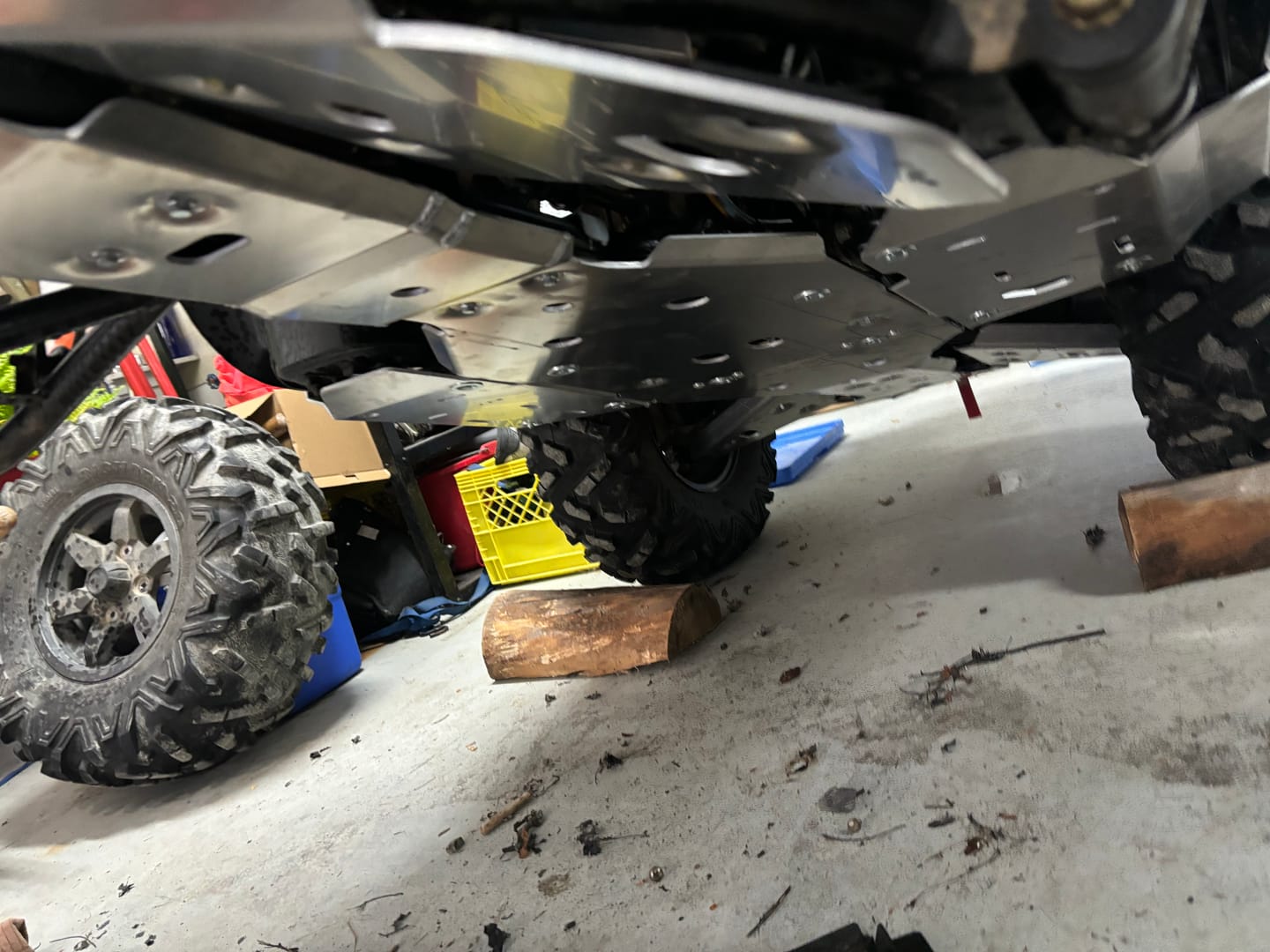 Customer photo review of Complete Aluminum Skid Plates for Kawasaki Brute Force 750i