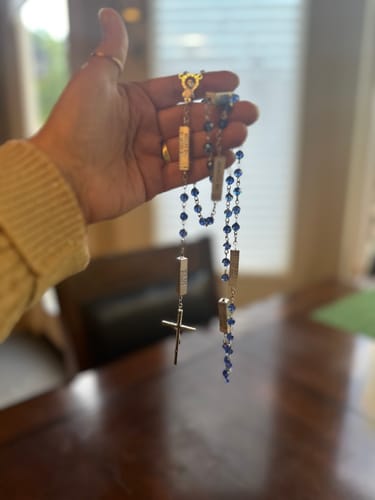 Customer photo review of FREE Today: Crucifixion Crystal Rosary