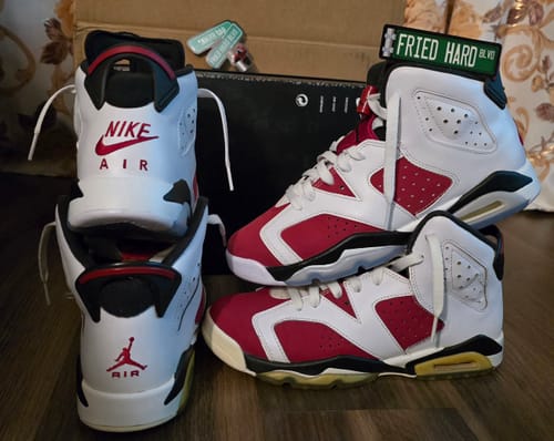 Customer photo review of Jordan 6 Retro Carmine (2021) (GS)