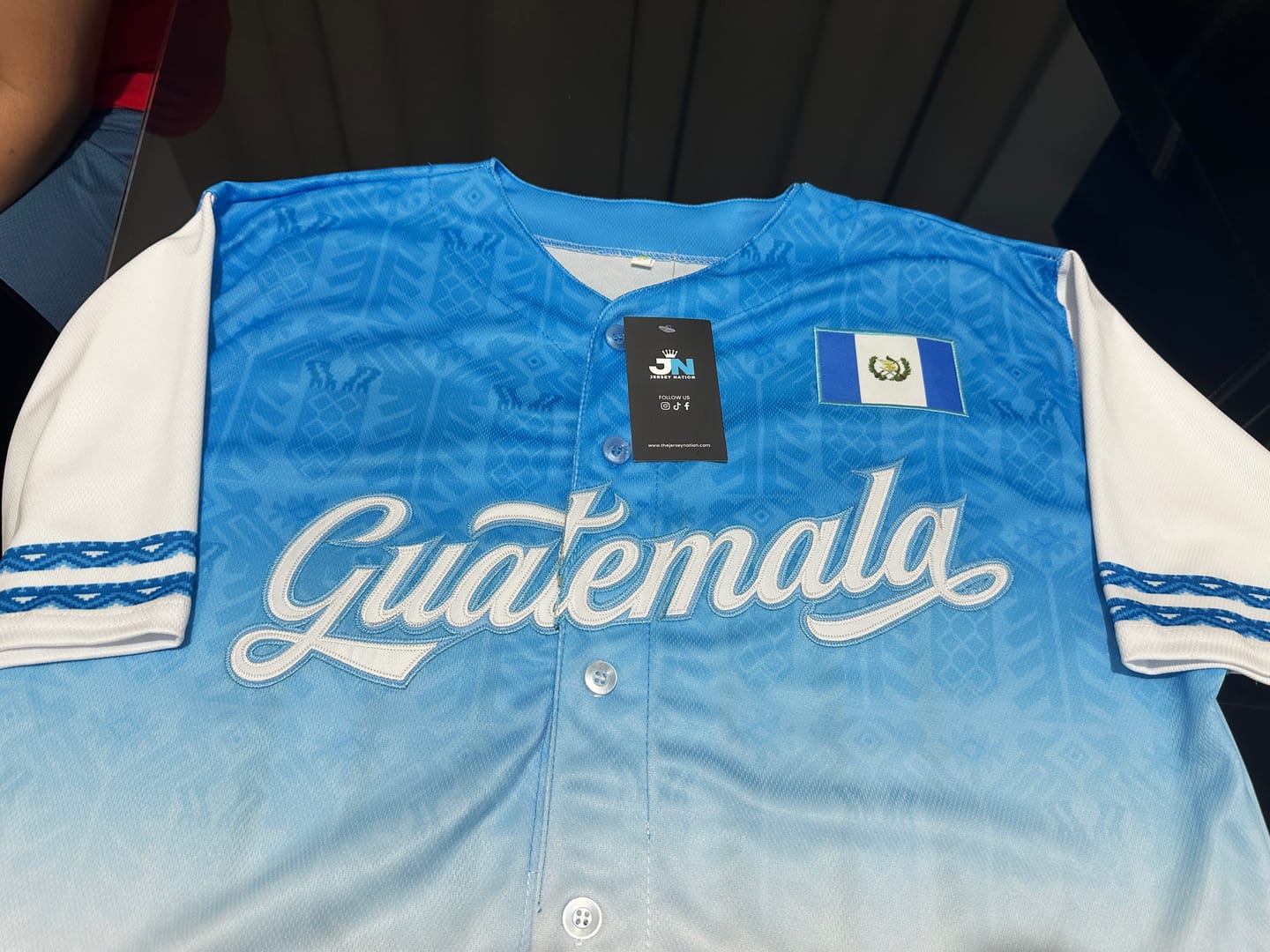 Customer photo review of Guatemala Custom Baseball Jersey