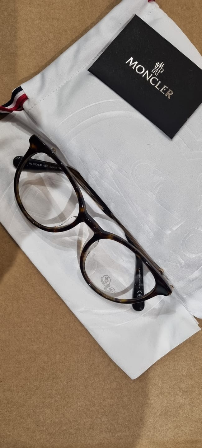 Customer photo review of Moncler Glasses Frames ML5136-D 052 52mm - Unisex Brown Havana Round Full-Rim