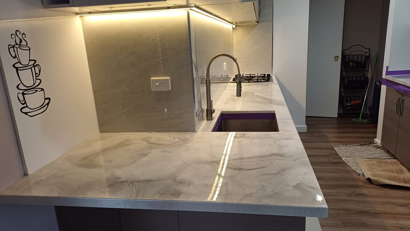 Customer photo review of U-Coat Epoxy Countertop Kit