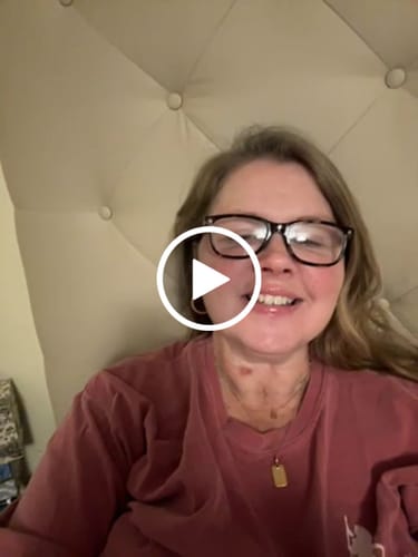 Customer video review of old english initial necklace