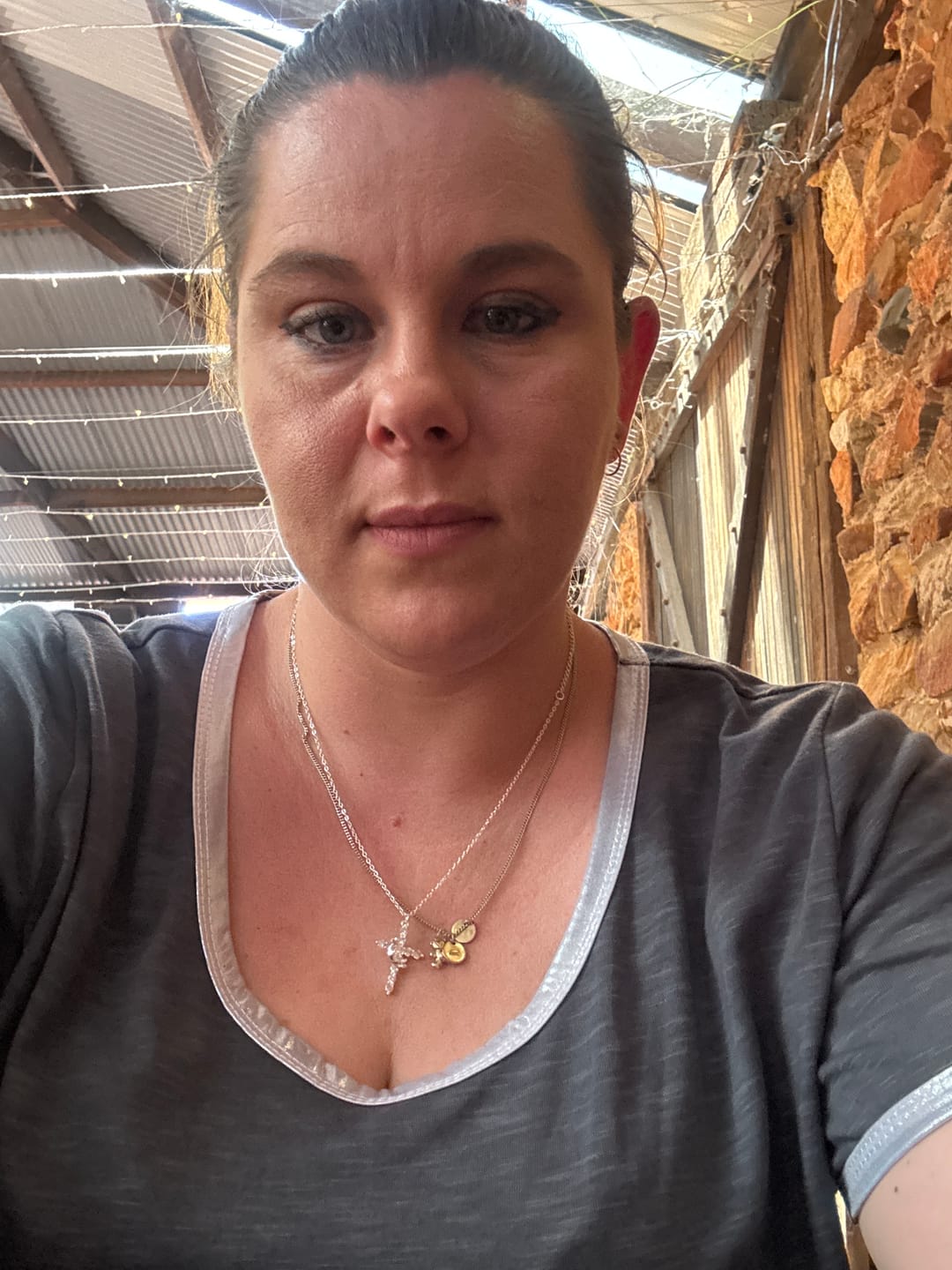 Customer photo review of Handmade Cross & Crown Necklace (Comes in Christian Gift Pouch)