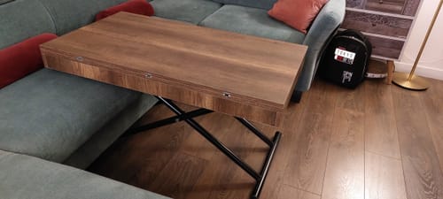 Customer photo review of Zen Extendable Convertible Coffee to Dining Table - Dark Walnut