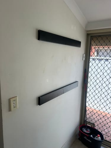 Customer photo review of Wall Mounted Drying Rack - Foldable Indoor and Outdoor Drying Rack