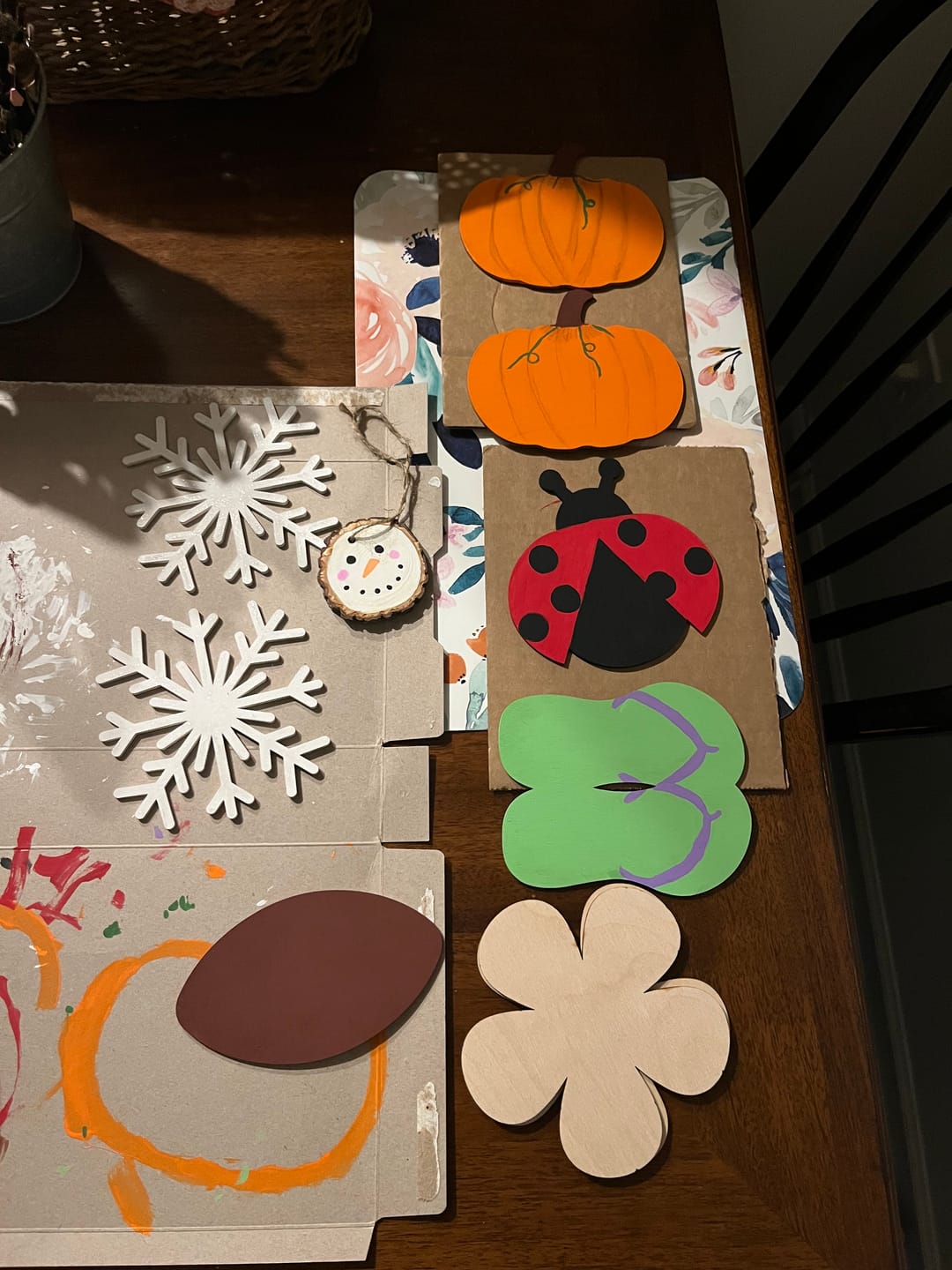 Customer photo review of Unfinished Wood Snowflake Shape | Winter Decor | DIY Craft Cutout | up to 24" DIY 6" / 1/8"