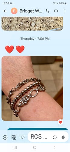 Customer photo review of Anaïse Stainless Steel Bracelet Stack