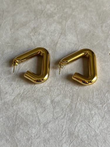 Customer photo review of Geometric Hoop Earrings