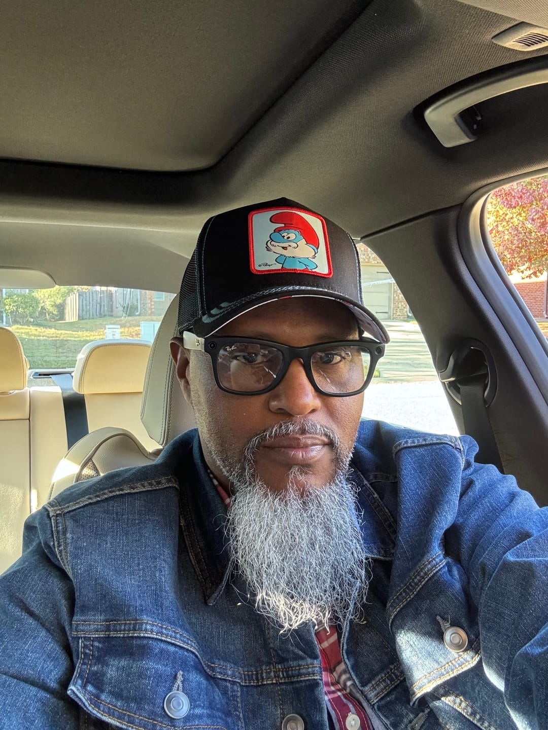 Customer photo review of OVERLORD X Smurfs: Papa Smurf Trucker Cap
