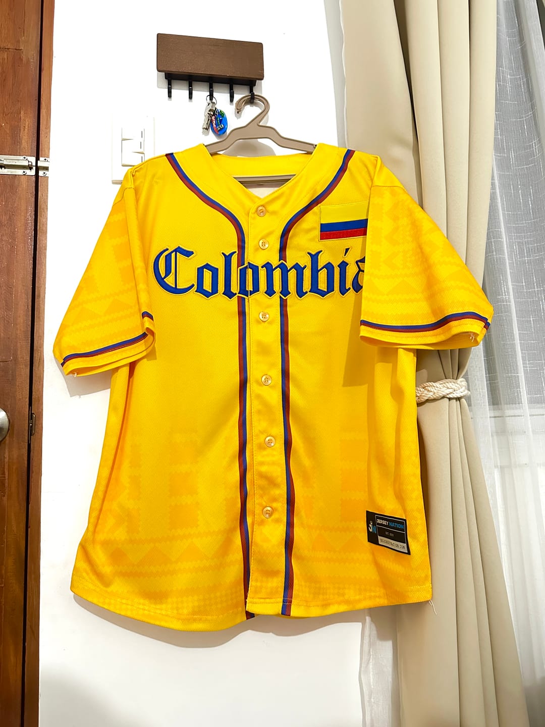 Customer photo review of Colombia Custom Baseball Jersey