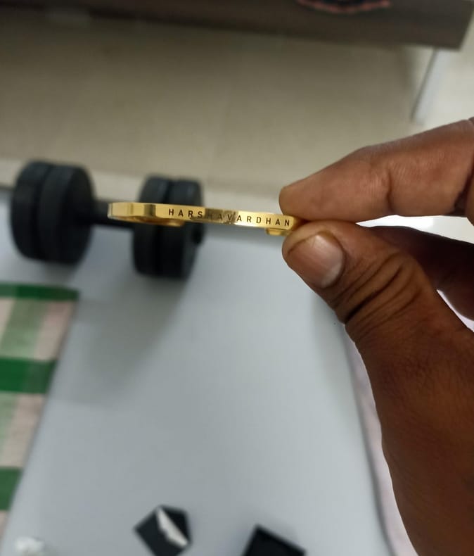 Customer photo review of Personalised Classic Bracelet