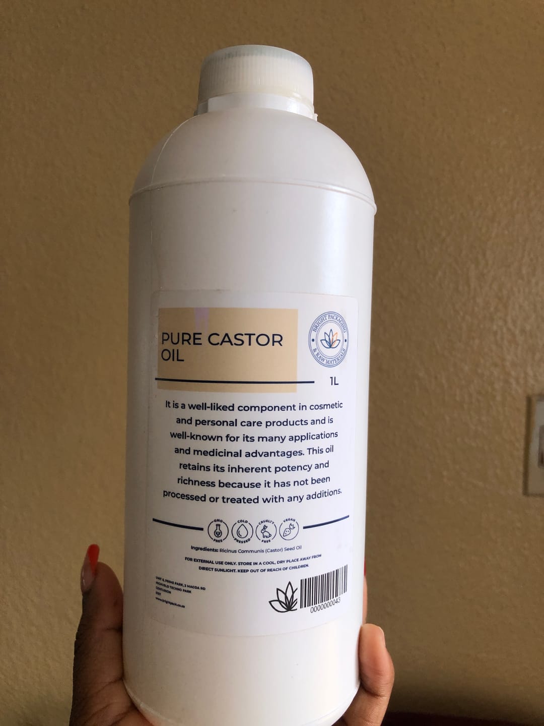 Customer photo review of Pure Castor Oil (Hexane-Free) - Cold-Pressed