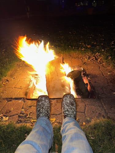 Customer photo review of Cowhide Leather Boots With Brown Shaft — Square Toe