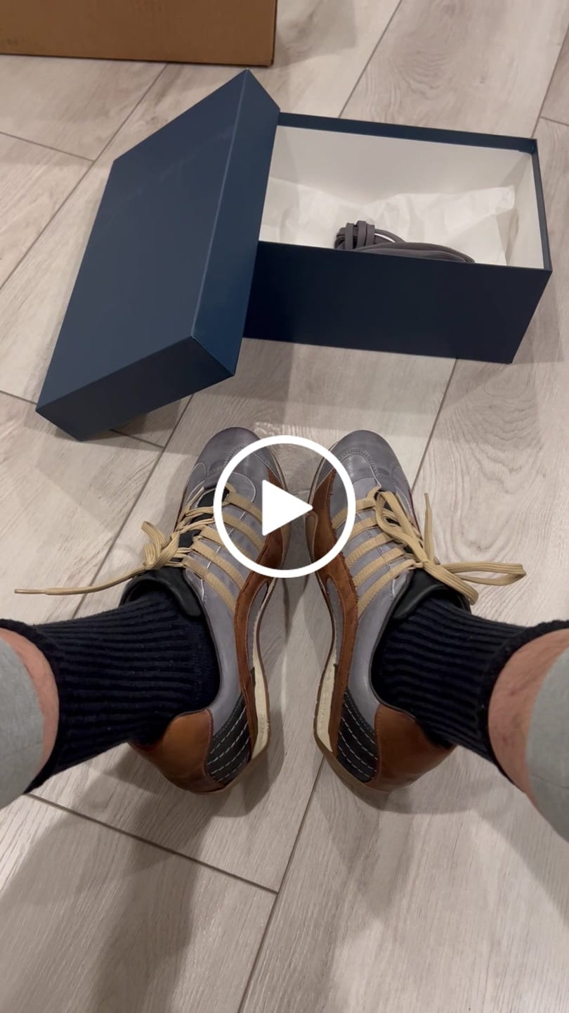Customer video review of Men's GrandPrix Sneaker in Beach Club (Faded Navy and Brown)