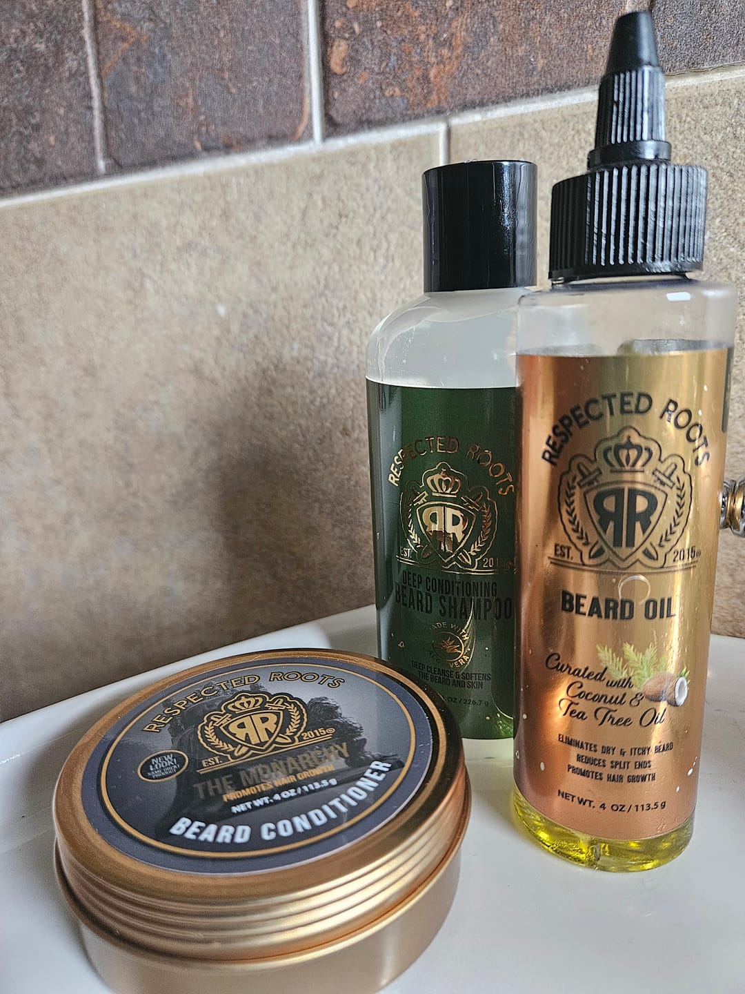 Customer photo review of Beard Shampoo + The Monarchy Beard Conditioner Combo