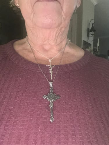 Customer photo review of FREE Today: Classic Crafted Style St. Benedict Crucifix Colorful Pendant Protective Necklace