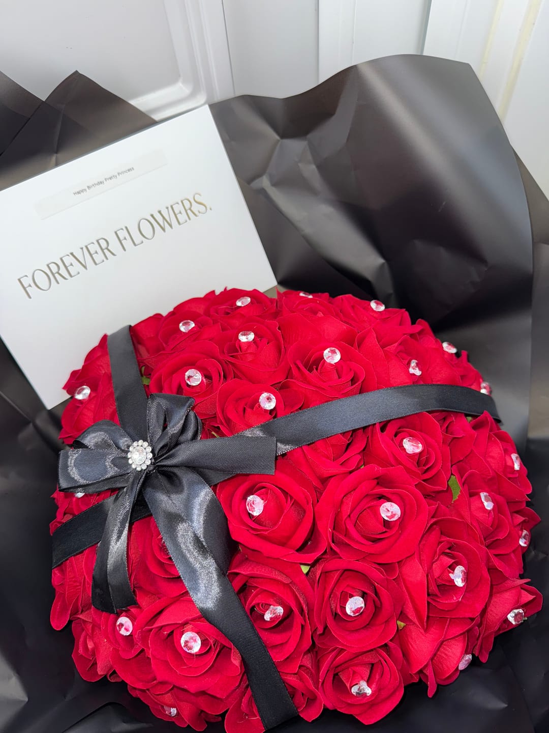 Customer photo review of 50 Red Forever Roses