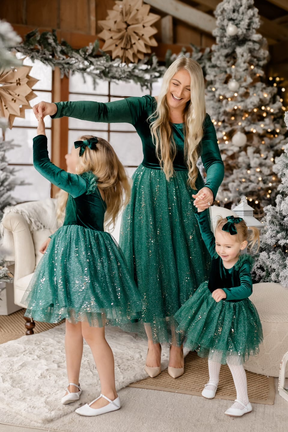 Customer photo review of Velour Ballerina Dress (Women) - Mistletoe (FINAL SALE)
