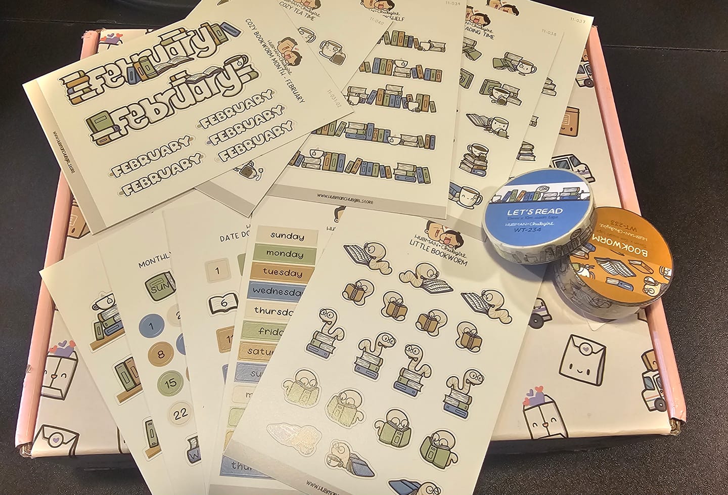 Customer photo review of Cozy Bookworm Washi Tapes (Set of 2)