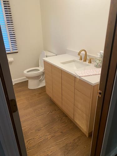 Customer photo review of Ashbury 48" Natural White Oak Bathroom Vanity
