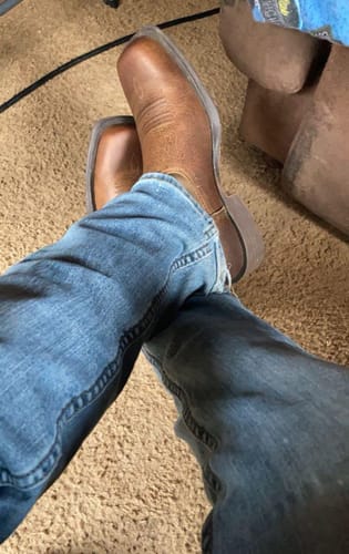 Customer photo review of Ariat Men's Sport Wide Square Toe Western Boot - Fiddle Brown