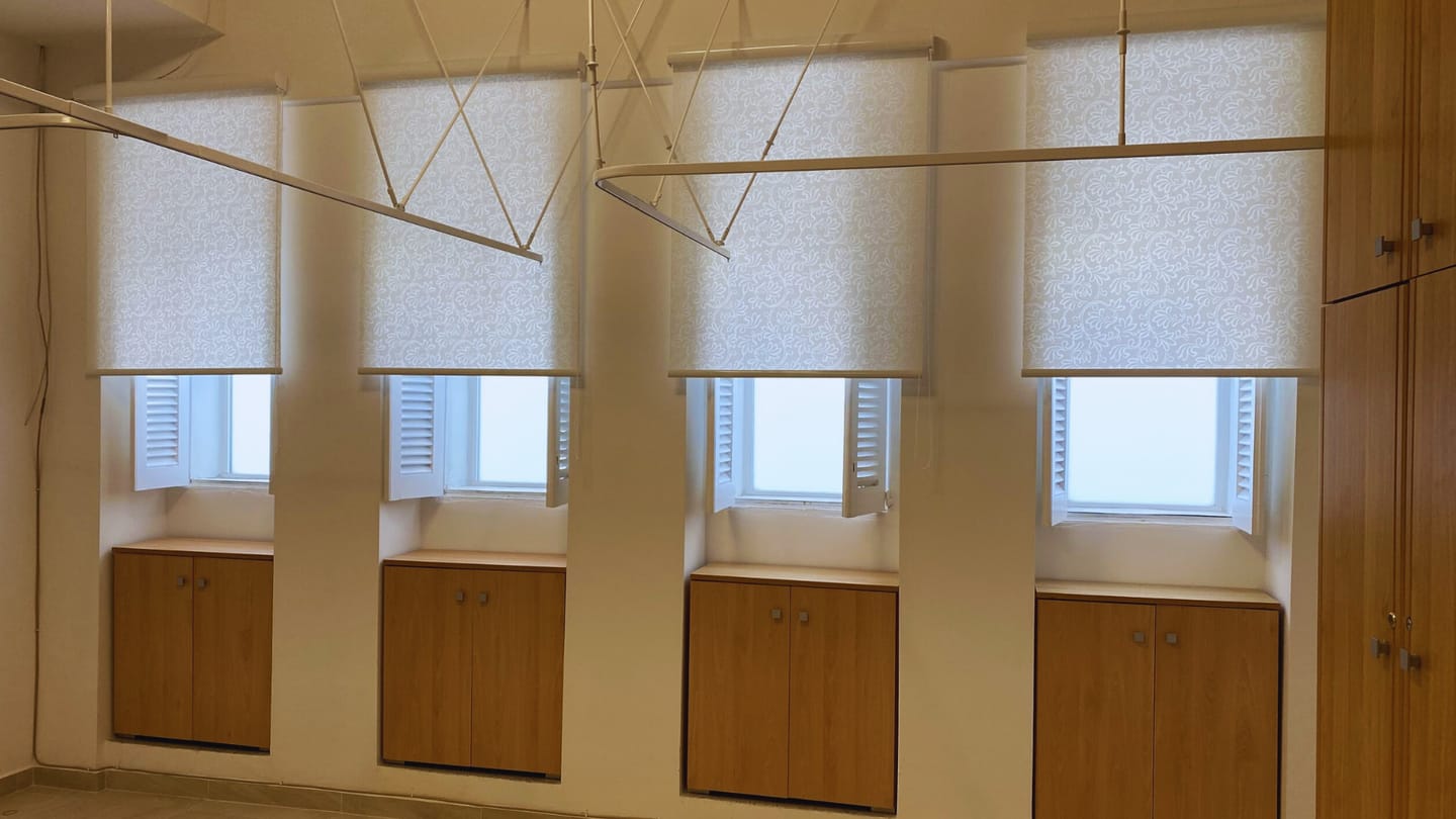 Customer photo review of Spirit Brilliant White Roller Blinds