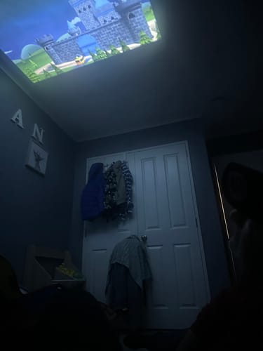 Customer photo review of MovieHub™ Ultra HD Projector + FREE Projector Screen