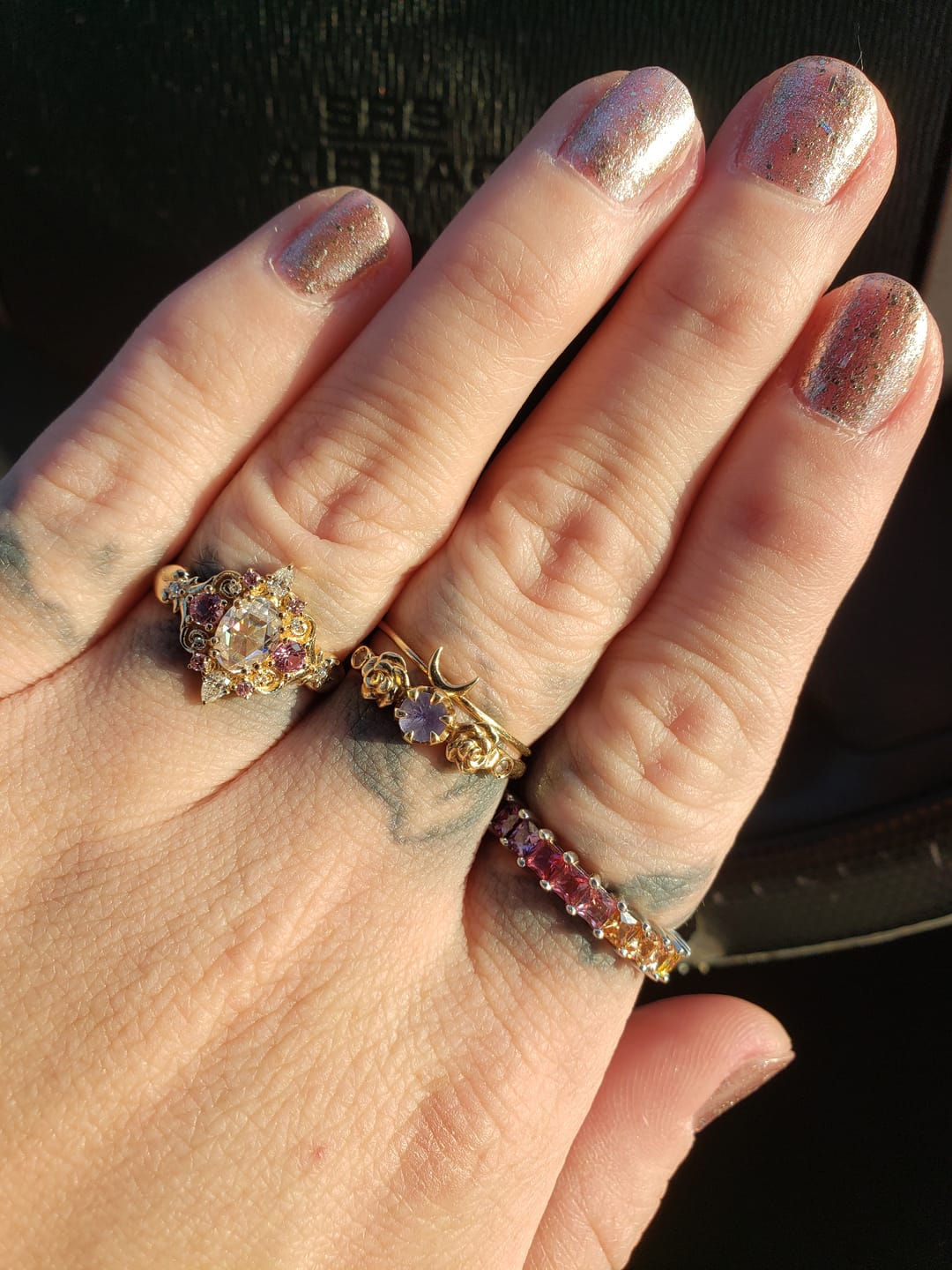 Customer photo review of Fire Child: Puffy Heart Ring