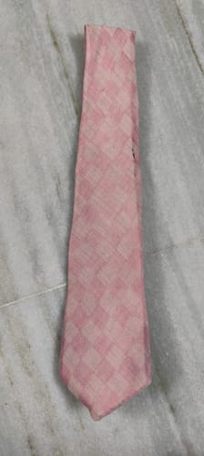 Customer photo review of Pashtush Mens  Necktie, Checkered Design, Free Size, Debonair Pink