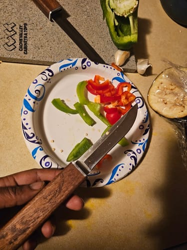Customer photo review of World's First Dual Blade Chef Knife