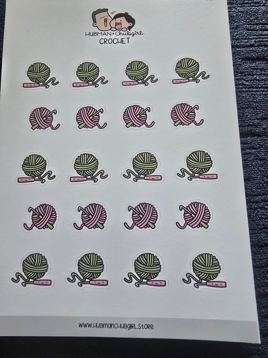 Customer photo review of Crochet Planner Stickers