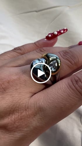 Customer video review of 2-Tone Ying Yang Gemstone Ring