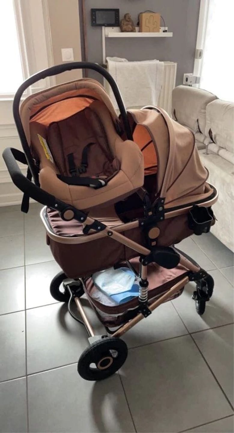 Customer photo review of Luxury 3-in-1 Baby Stroller