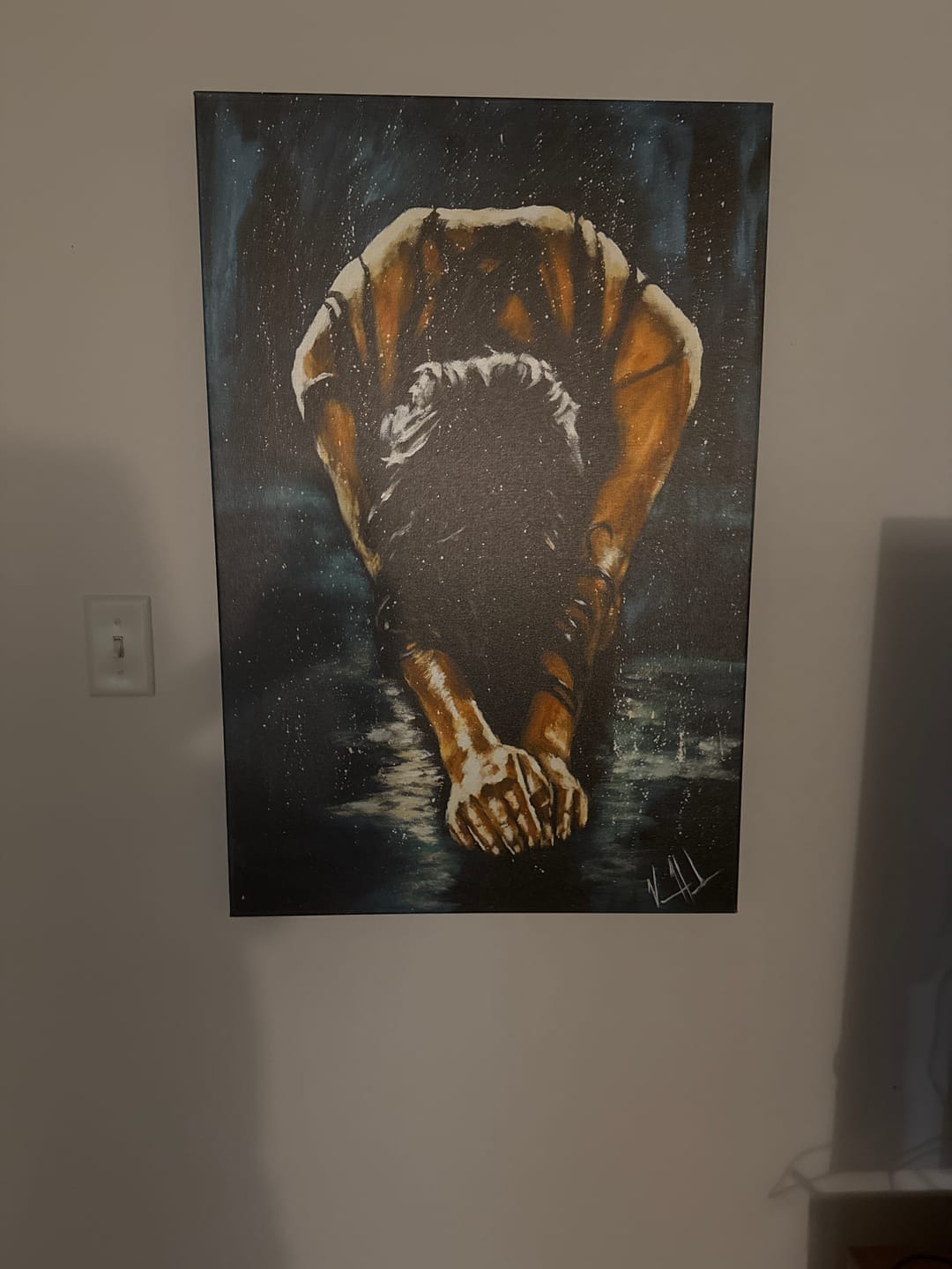 Customer photo review of The Art of Surrender - Teal Background