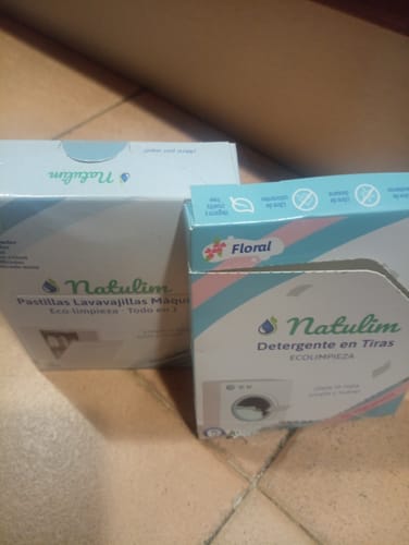 Customer photo review of Eco-Tiras de Detergente 40 lavados Natulim