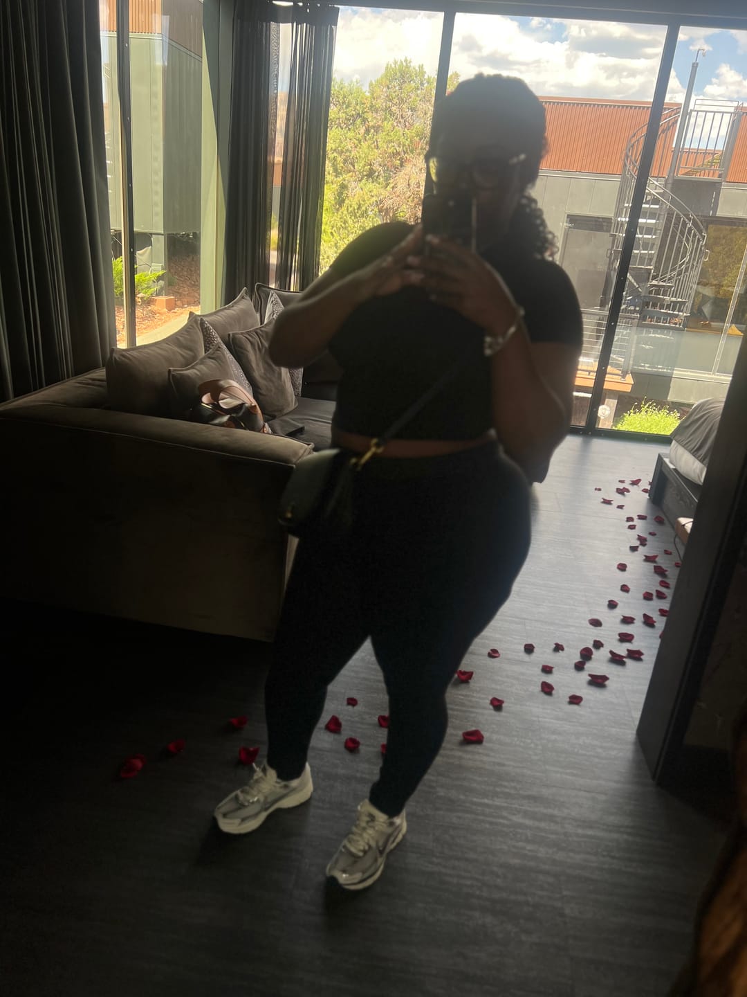 Customer photo review of Rib Lounge Leggings - Charcoal