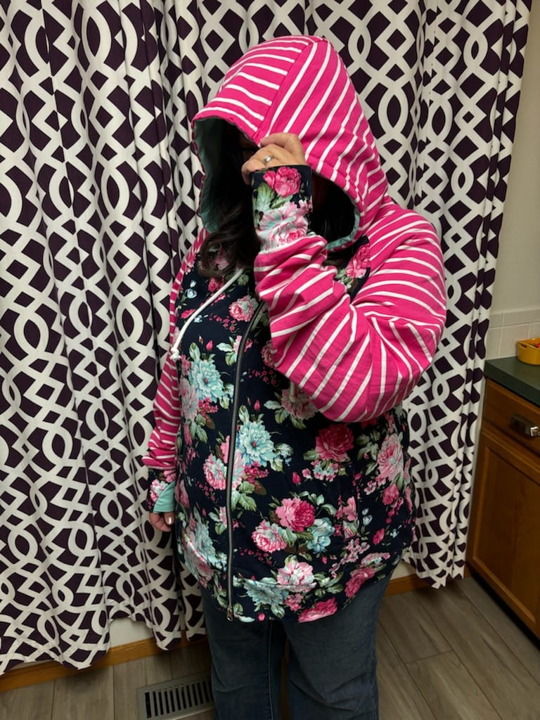 Customer photo review of Isabel Blue Floral Woman's Hoodie