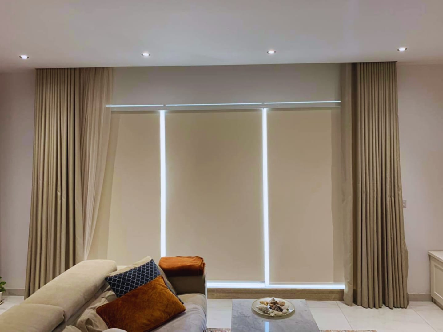 Customer photo review of Supreme Frozen Dew Blackout Roller Blinds