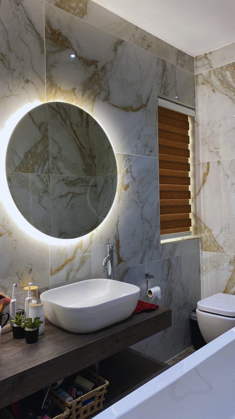 Customer photo review of Allure Almond Day & Night Blinds