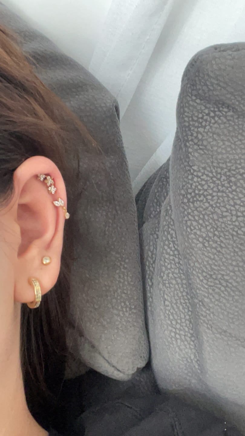 Customer photo review of Flowerish Piercing | Titan
