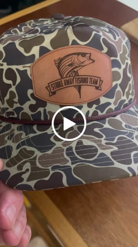 Customer video review of Custom Leather Patch 5-Panel Rope Hat