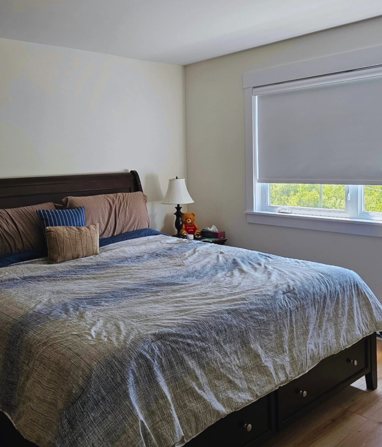 Customer photo review of Supreme White Blackout Roller Blinds