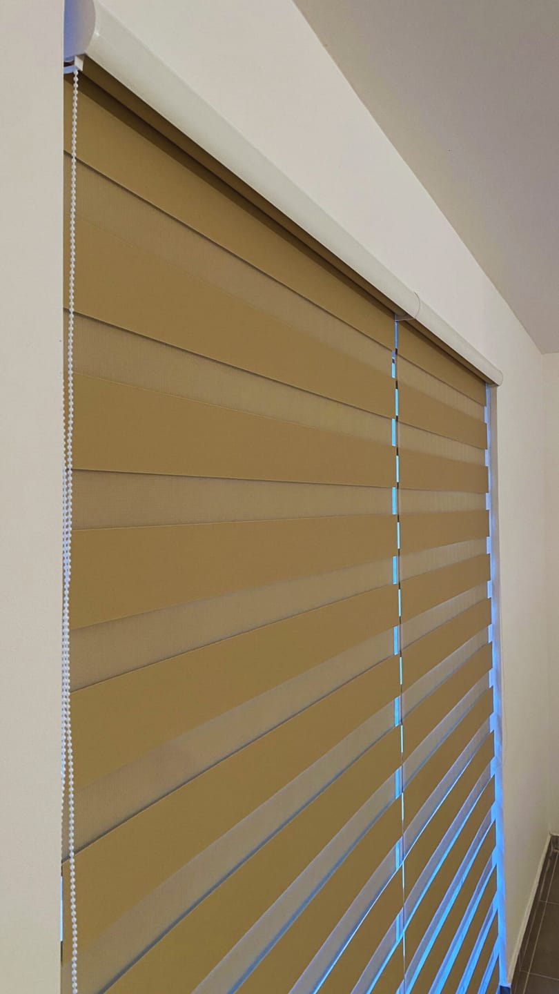 Customer photo review of Fields of Rye Blackout Day & Night Blinds