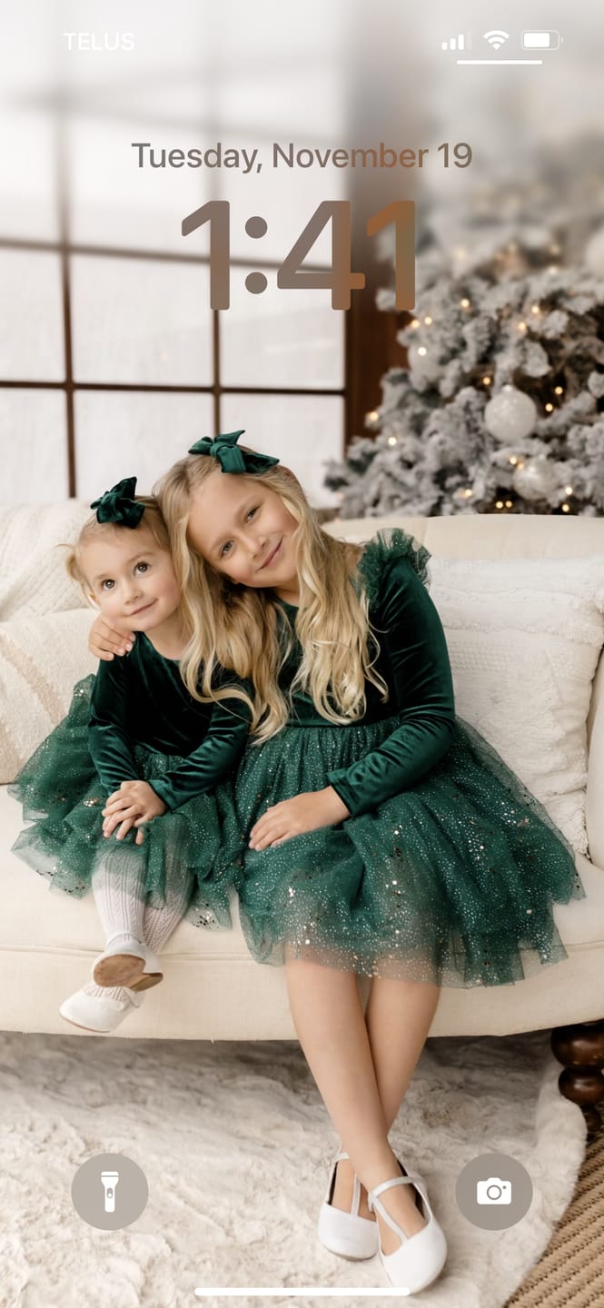 Customer photo review of Velour Ballerina Dress - Mistletoe (FINAL SALE)