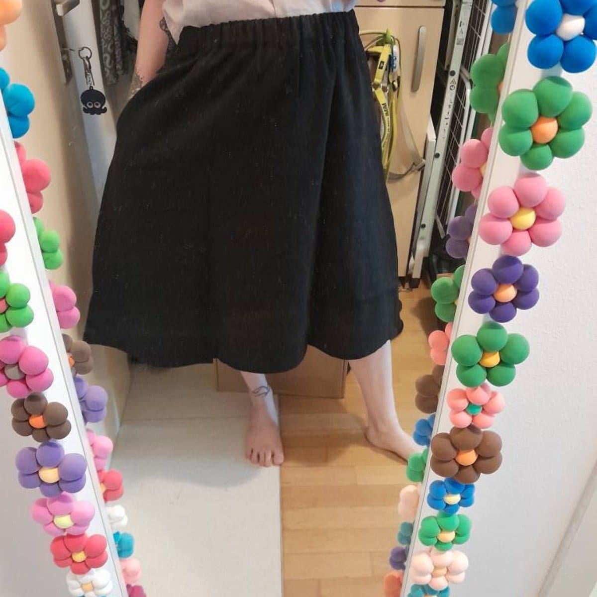 Customer photo review of Boho Linen Skirt with Elastic Waistband